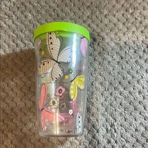 Butterfly 16 ounce tervis  with lid